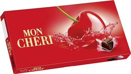 Ferrero Mon Chéri – Knackige Schokolade, fruchtiger Likör und eine aromatische Kirsche – 1 Packung à 15 Einzelpralinen Ferrero Mon Chéri – Knackige Schokolade, fruchtiger Likör und eine aromatische Kirsche – 1 Packung à 15 Einzelpralinen von Ferrero