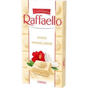 Ferrero Raffaello Kokos Mandelcreme Schokoladentafel, 8er Pack (8 x 90g) von Ferrero