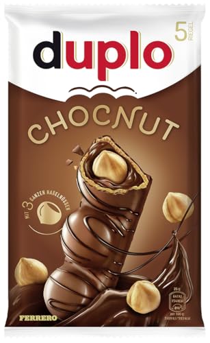 Ferrero duplo Chocnut – Mit drei ganzen Haselnüssen – 1 Packung mit je 5 Einzelriegeln (5 x 26 g) von Ferrero