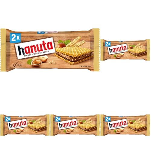 Ferrero hanuta Haselnuss-Schnitte, 44g (Packung mit 5) von Ferrero