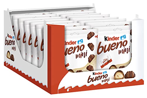 Ferrero kinder bueno Mini – Schokoriegel mit Milch-Haselnuss-Creme – 16 Beutel mit einzeln verpackten Mini Riegeln (16 x 108 g) von Ferrero