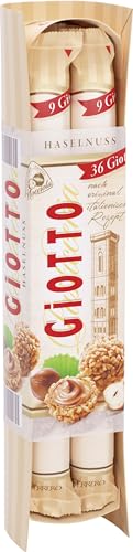 GiOTTO – Haselnuss-Gebäckspezialität nach original italienischem Rezept – Waffelhülle, Milch-Haselnuss-Creme-Füllung und Ummantelung aus Haselnuss-Stückchen – 4 Stangen à 38,7 g von Ferrero