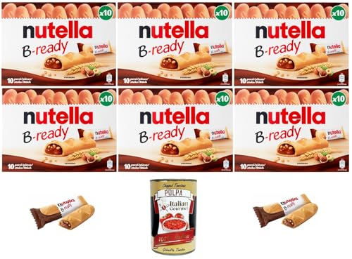 Nutella B-ready Packung mit 10 Stück 220gr+ Italian gourmet polpa 400g von Ferrero