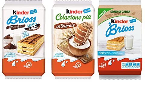 Testpaket Kinder Ferrero Brioss mit Milch-Integral-kakao brioche snack 30 x 27gr von Ferrero