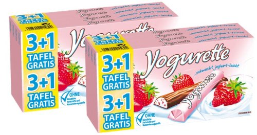 Yogurette 3+1 Tafel gratis, 2er Pack (2 x 400 g Packung) von Ferrero