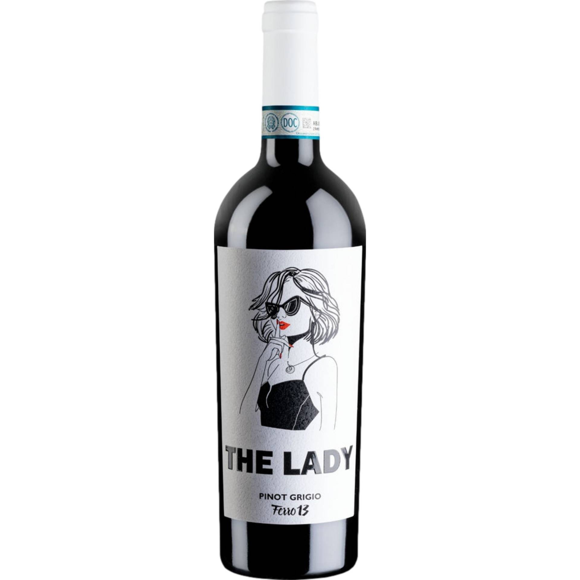 Ferro13 The Lady Pinot Grigio, Delle Venezie DOC, Venetien, 2022, Weißwein Ferro13 The Lady Pinot Grigio, Delle Venezie DOC, Venetien, 2022, Weißwein von Ferro13, Strada delle Trincee 13d, 37135 Verona