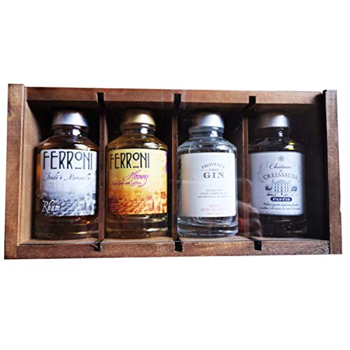 Entdeckungslos Spirituosen der Provence Maison Ferroni - 4 Flaschen 10cl - Spirituosen im Karton von Wine And More