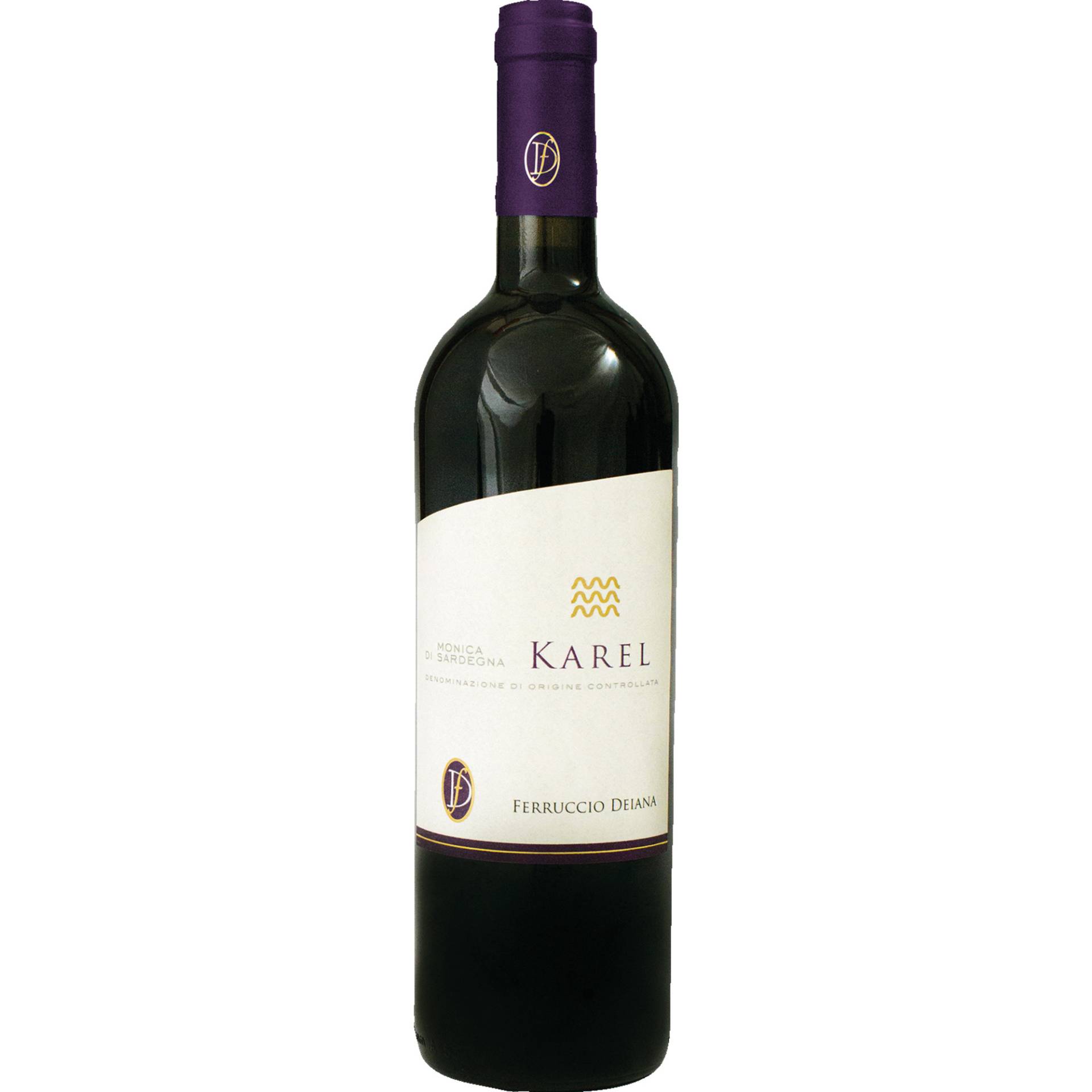 Karel, Monica di Sardegna DOC, Sardinien, 2022, Rotwein von Ferruccio Deiana,09040,Settimo San Pietro (CA),Italien