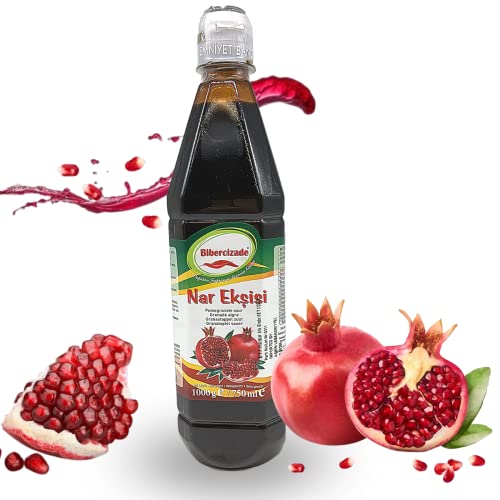 Granatapfelsoße 1000g | 100% Vegan Granatapfelsirup | Fruchtige Vielfalt In Jeder Flasche Sirup aus Granatapfe l (Nar Eksisi) von PERGAMO Natural Flavor