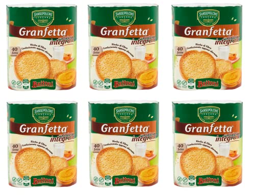 6x Buitoni Granfetta Fette Biscottate Integrali mit Vollkornmehl 40 fette Vollkorn Zwieback Kekse 300g 6x Buitoni Granfetta Fette Biscottate Integrali mit Vollkornmehl 40 fette Vollkorn Zwieback Kekse 300g von Fette