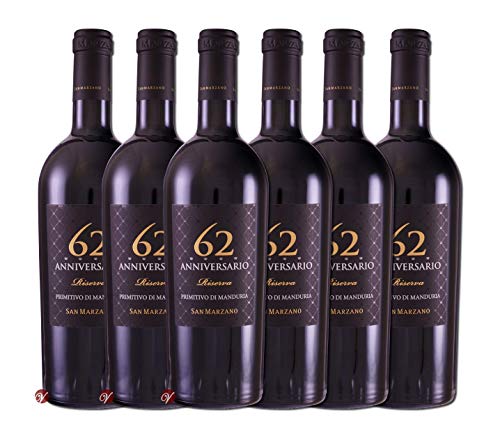 Primitivo di Manduria 62 Anniversario (6 x 0,75 l) von SMT SAN MERICAN TOMATO