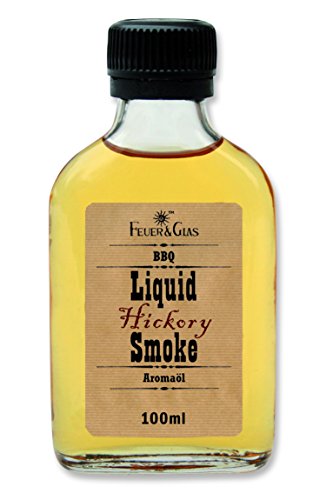 4 Stück Flüssiges Rauch-Aroma zum Grillen aus wertvollem Hickory-Holz. Für leckere Grillsaucen mit einer fantastischen rauchigen Würze, Liquid Smoke von Feuer & Glas (4) von Feuer und Glas