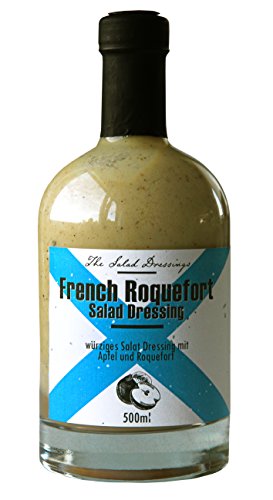 French Roquefort Dressing (500ml) – Salatdressing Für Feinschmecker – mit Blauschimmelkäse und frischem Apfelpüree – Salatdressing nach französischer Art – von Feuer & Glas von Feuer und Glas