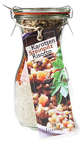 Gourmet Fertigmischung für Karotten Steinpilz Risotto Mini /250 ml – von Feuer & Glas von Feuer und Glas