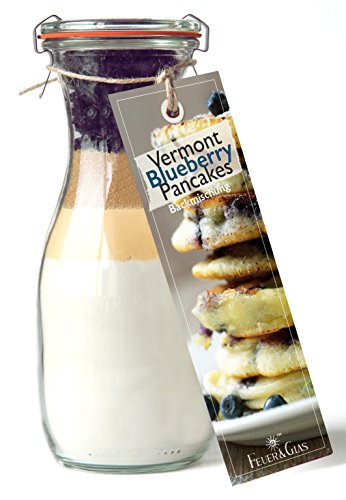 Feuer & Glas "Vermont Blueberry Pancakes" Backmischung im Glas, 370 g - von Feuer und Glas