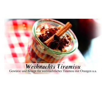 Feuer & Glas "Weihnachtliches Tiramisu mit Orangen", 55g - 8 Gewürze mit Rezept & Einkaufsliste in Holzkästchen von Feuer und Glas