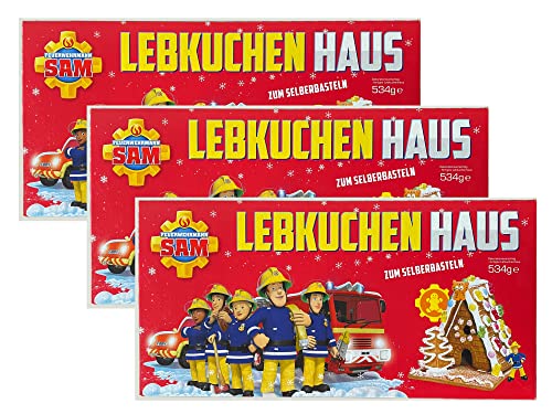 Feuerwehrmann Sam Lebkuchenhaus, 3er Pack (3 x 499 g) von Fireman Sam