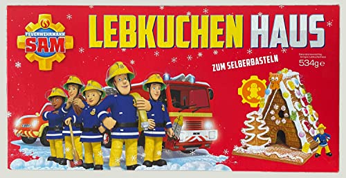 Feuerwehrmann Sam Lebkuchenhaus Bastelset zum selber basteln mit Sammel Figur von Feuerwehrmann sam k