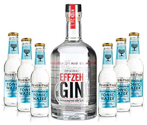 Effzeh Handcrafted Dry Gin 0,5l 500ml (42% Vol) + 6xFever-Tree Mediterranean Tonic Water 0,2 MEHRWEG inkl. Pfand - [Enthält Sulfite] von Fever-Tree-Fever-Tree