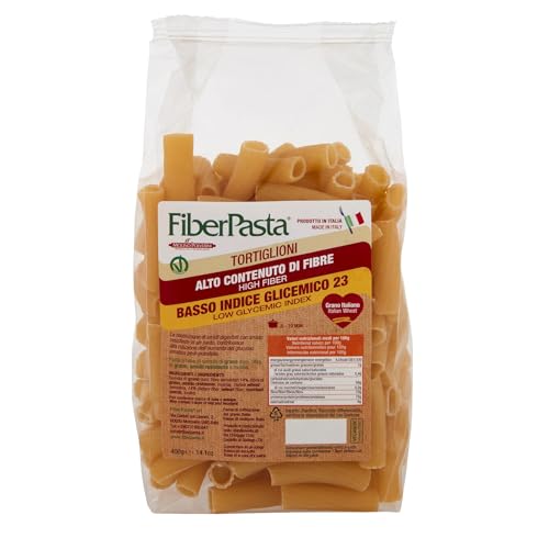 Fiber Pasta Tortillionen mit niedrigem glykämischen Index, 400 g. von Fiber Pasta