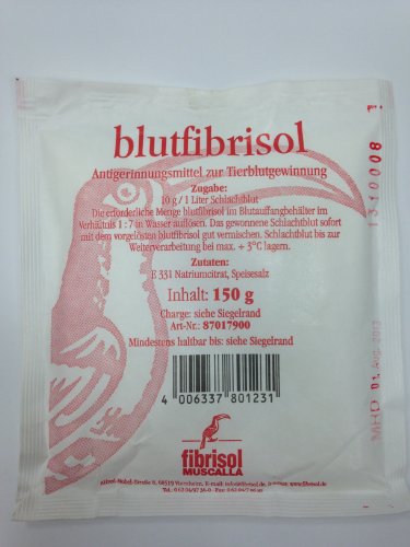 Hagesüd - Blutfibrisol, 150 g Beutel (Antigerinnungsmittel zur Tierblutgewinnung) von Fibrisol