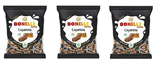 3x Fida Bonelle Toffee Liquirizia weiche Milch und Lakritz Bonbons Gluten-frei 150g Beutel von Fida