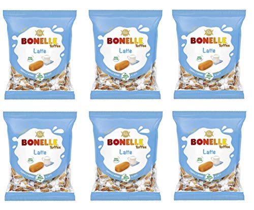 6x Fida Bonelle Toffee Latte weiche Milch bonbons Gluten frei 150g Beutel geeignet für Vegetarier von Fida