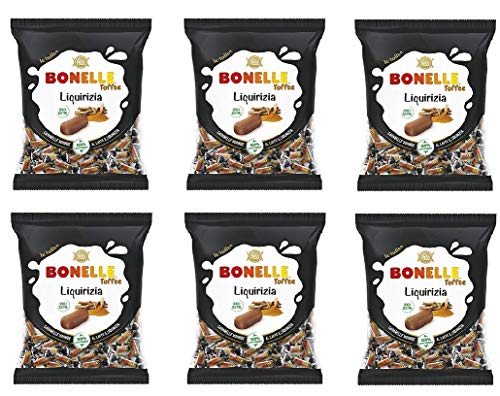 6x Fida Bonelle Toffee Liquirizia weiche Milch und Lakritz Bonbons Gluten-frei 150g Beutel 6x Fida Bonelle Toffee Liquirizia weiche Milch und Lakritz Bonbons Gluten-frei 150g Beutel von FIDA