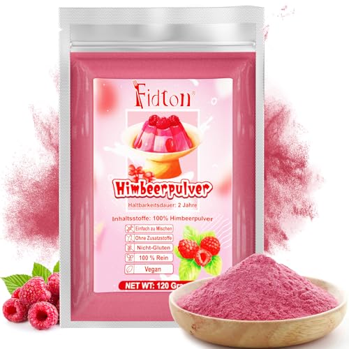 Himbeerpulver 120g - 100% Natürliche Gefriergetrocknete Himbeeren, Ohne Zusatzstoffe Einfaches Mischen Nahrhaftes, Himbeeren Gefriergetrocknet Pulver für Eiscreme, Kuchen, Smoothie, Getränke Himbeerpulver 120g - 100% Natürliche Gefriergetrocknete Himbeeren, Ohne Zusatzstoffe Einfaches Mischen Nahrhaftes, Himbeeren Gefriergetrocknet Pulver für Eiscreme, Kuchen, Smoothie, Getränke von Fidton