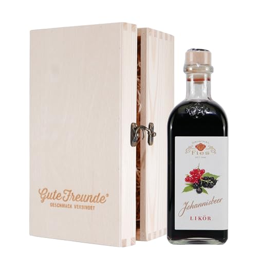 Fies Johannisbeer Likör mit Geschenk-Holzkiste Fies Johannisbeer Likör mit Geschenk-Holzkiste von Fies