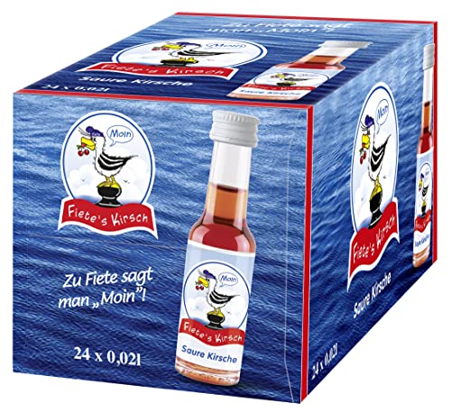 Fiete's Kirsch (24 x 0,02l) – Fruchtiger Kirschlikör auf Vodka-Basis – Likör mit Sauerkirsch-Geschmack – Frecher Shot von der norddeutschen Küste – 15 % Vol. von WALDEMAR BEHN