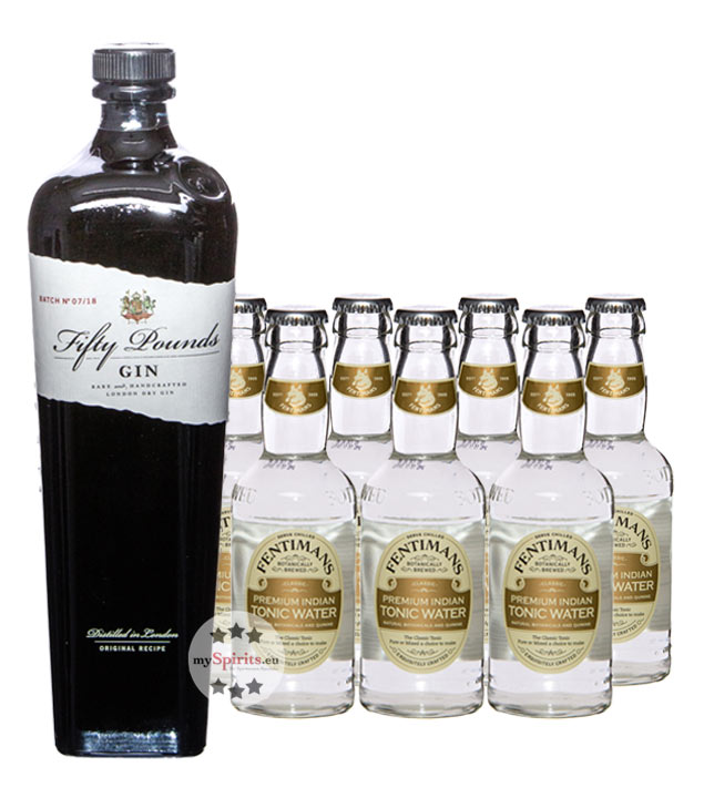 Fifty Pounds Gin & Fentimans Tonic Set (43,5 % Vol., 2,1 Liter) von Fifty Pounds Gin