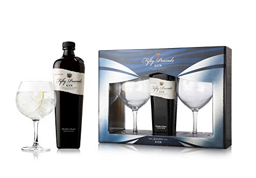 Fifty Pounds Gin Glass Gift Set, 70 cl von Fifty Pounds