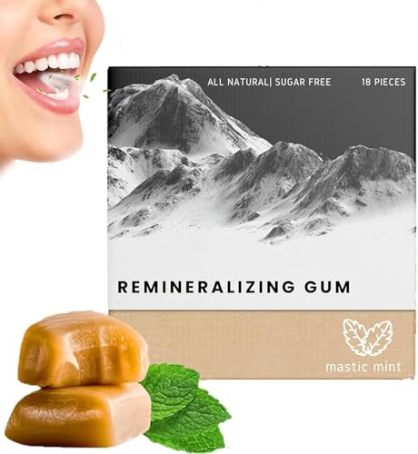Larineco Remineralisierender Kaugummi, Remineralisierender Kaugummi, Bio-Mastixminz-Wunder-Kaugummi, langanhaltendes Kaugummi unter der Bürste, für Gesundheit von Zähnen und Zahnfleisch, 1 Stück Larineco Remineralisierender Kaugummi, Remineralisierender Kaugummi, Bio-Mastixminz-Wunder-Kaugummi, langanhaltendes Kaugummi unter der Bürste, für Gesundheit von Zähnen und Zahnfleisch, 1 Stück von Figskey
