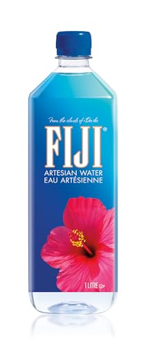 FIJI Water 1000 ml / 1 l, natürliches Quellwasser, 12er Pack (Einweg, 12 x 1000 ml) von FIJI