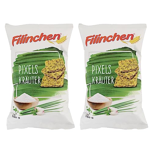 2er Pack Filinchen Pixels Kräuter-Mix 2 x 100 g kleiner Snack Knabberzeug von Filinchen