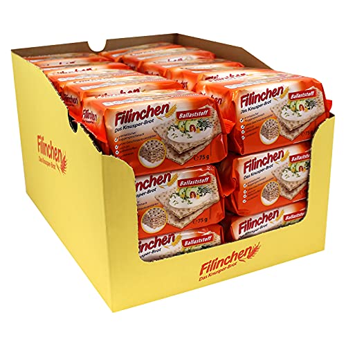 30er Pack Das Knusper-Brot Filinchen Ballaststoff 30 x 75 g zuckerarm Knäckebrot Snack Waffelbrot Knusperbrot Pausensnack von Filinchen