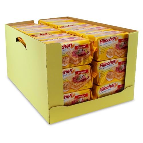 30er Sparpack Filinchen Das Knusper-Brot Original, 30 x 75 g zuckerarm und natriumarm Knäckebrot, Waffelbrot, Knusperbrot, Pausensnack von Filinchen