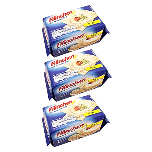 3er Pack Filinchen Das Knusper-Brot Vital 3 x 75 g zuckerarm laktosefrei natriumarm Snack von Filinchen