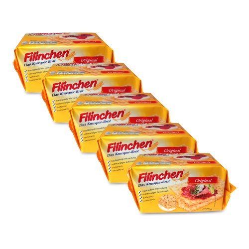 Filinchen Das Knusper-Brot Original, 5er Pack (5 x 75 g) zuckerarm und natriumarm von Filinchen