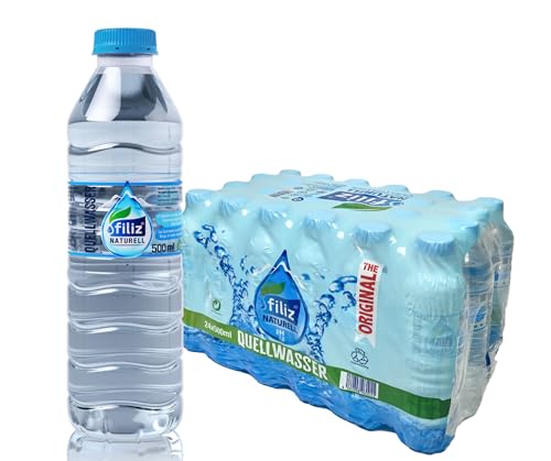 Filiz Naturell Quellwasser - Wasser Still - Premium Qualität für ihre Gesundheit - mit weichem Geschmack - Stilles Wasser in umweltfreundlichen, 100% recycelbaren Einweg Flaschen (24 x 500 ml) von Filiz Naturell