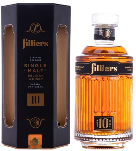 Filliers 10 Year Old Belgian Single Malt Whisky 43% Volume 0,7l in Geschenkbox Whisky von Filliers