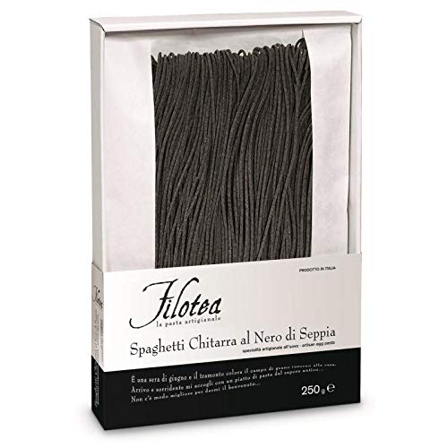 4x250GR FILOTEA ARTISANAL EGG PASTA - BLACK INK SQUID von Filotea