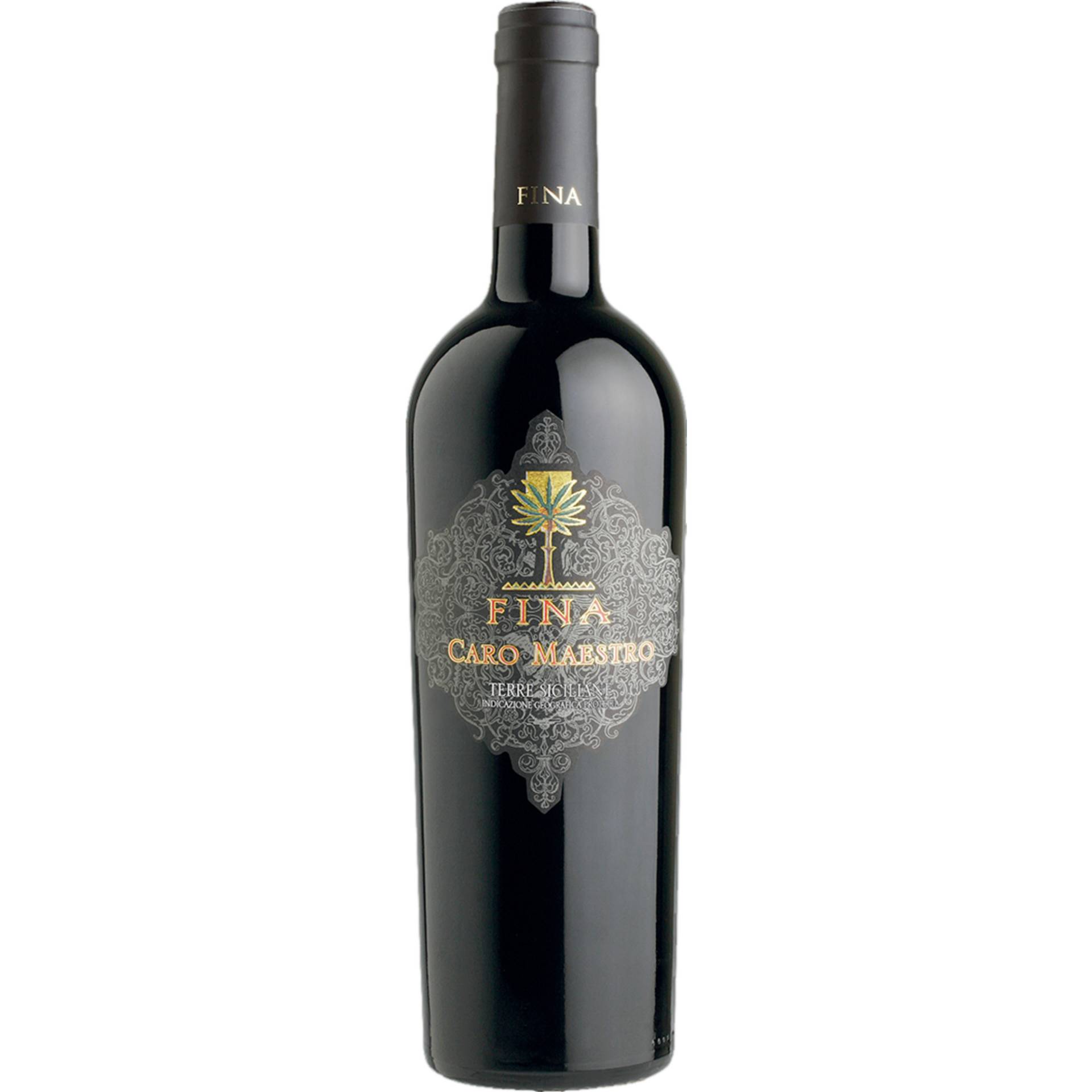 Fina Caro Maestro, Terre Siciliane IGP, Sizilien, 2018, Rotwein von Fina Vini srl / C/da Bausa s.n. / I - 91025 Marsala (TP)