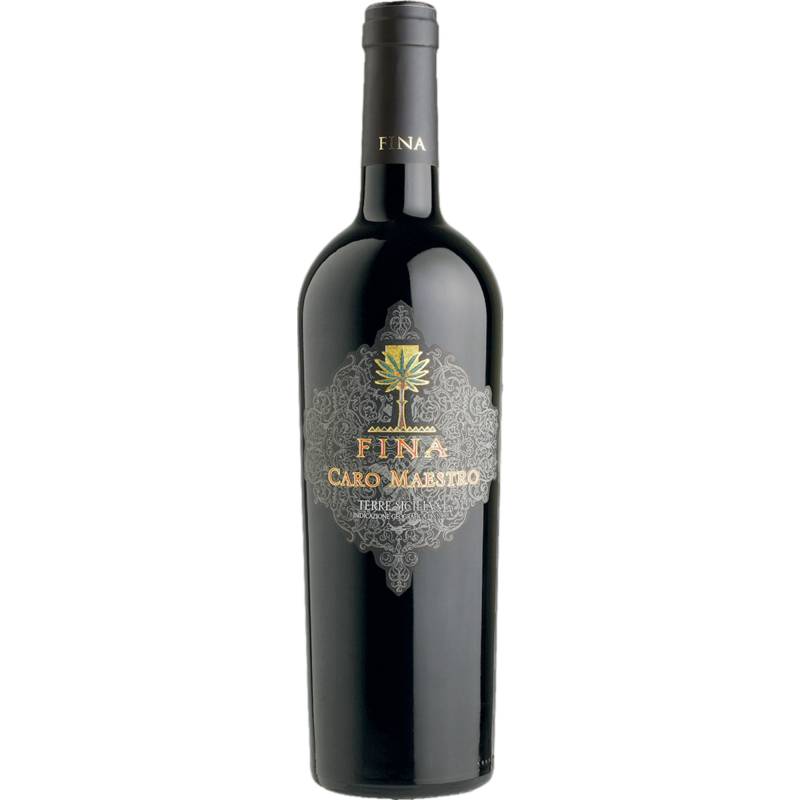 Fina Caro Maestro, Terre Siciliane IGP, Sizilien, 2018, Rotwein von Fina Vini srl / C/da Bausa s.n. / I - 91025 Marsala (TP)