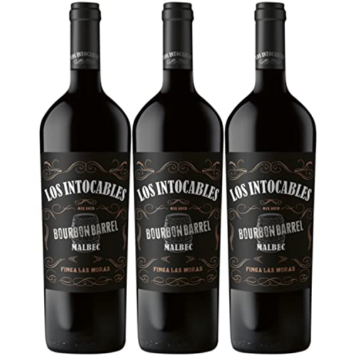 Finca Las Moras Los Intocables Black Malbec Rotwein veganer Wein trocken Argentinien I Versanel Paket (3 x 0,75) von Finca Las Moras