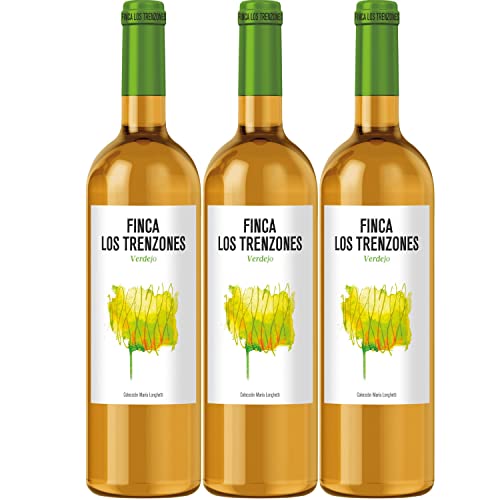Finca Los Trenzones Verdejo Weißwein Wein trocken Spanien I Visando Paket (3 Flaschen) von Finca Los Trenzones