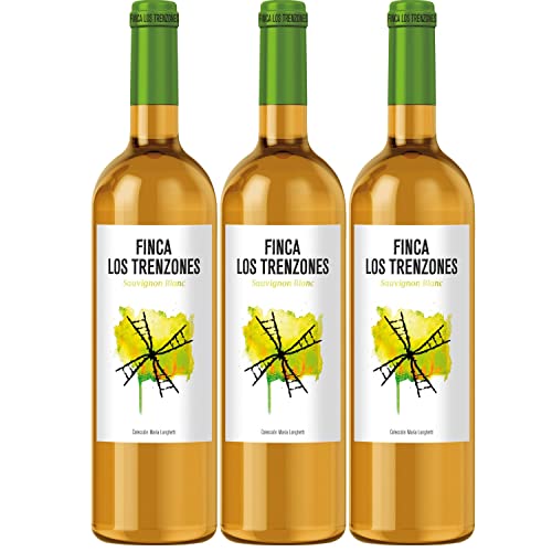 Finca los Trenzones Sauvignon Blanc Weißwein Wein trocken Spanien I Visando Paket (3 Flaschen) von Finca Los Trenzones