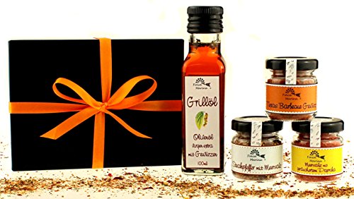 Barbecue-Gourmetset mit Grillöl in der Geschenkschachtel Barbecue-Gourmetset mit Grillöl in der Geschenkschachtel von Finca Marina