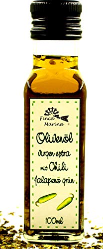 Chiliöl mit grünem Jalapeno Chili 100ml aus der Finca Marina Gewürzmanufaktur Chiliöl mit grünem Jalapeno Chili 100ml aus der Finca Marina Gewürzmanufaktur von Finca Marina